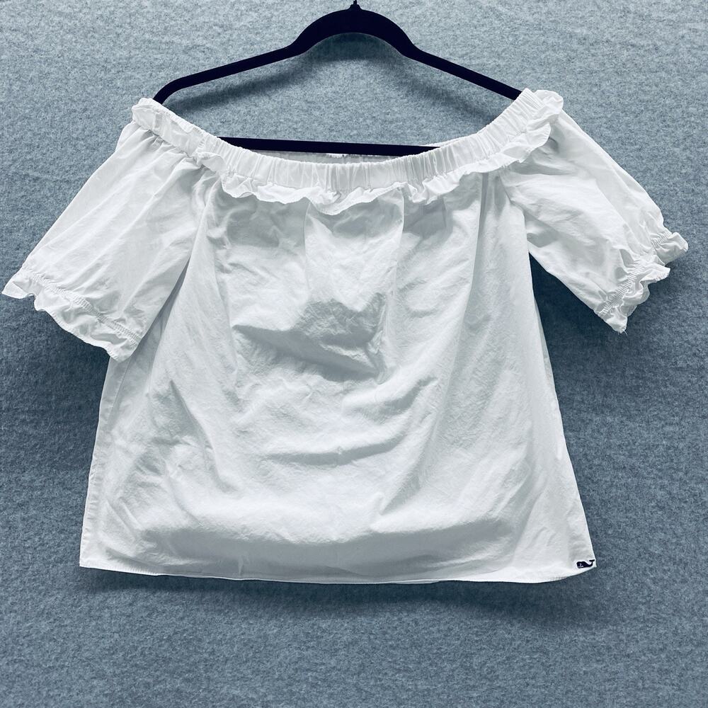 Vineyard Vines Target Top Women's Off the Shoulder Short Sleeve Bardot Peasant